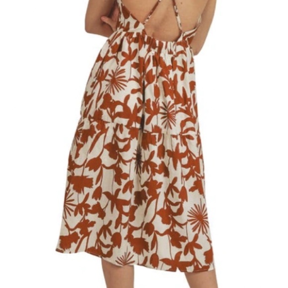 NWT- LUSH  Printed tiered  cami midi dress - Picture 2 of 3